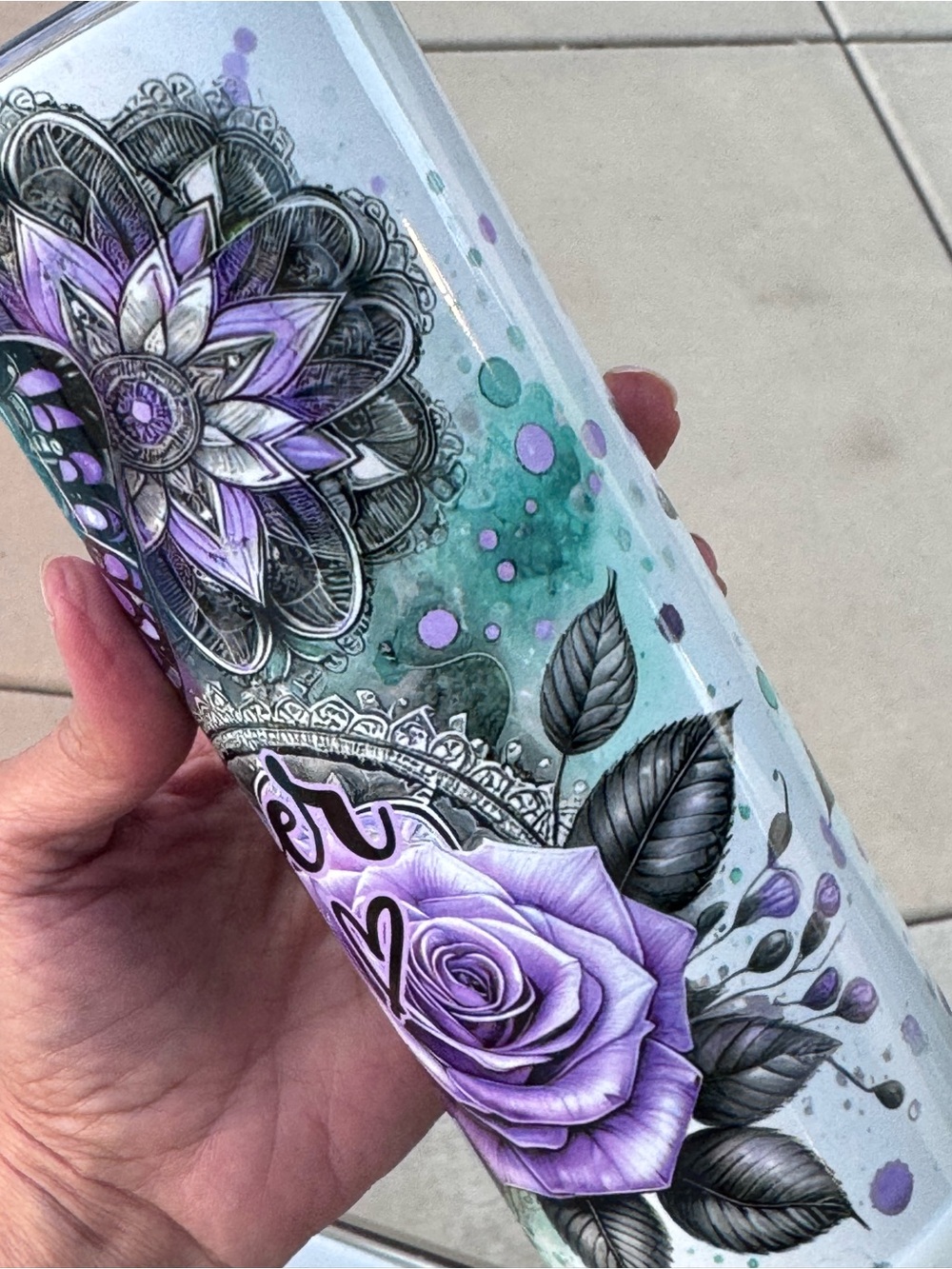 Stronger than the storm butterfly tumbler 20 oz - Picture 5 of 10